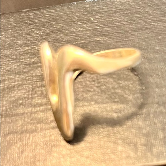 Silver Flow or Melting or Wave Ring Size 8 Vintage Jewelry Metal Unique Earthy - Picture 8 of 11